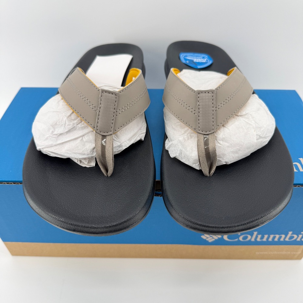 Columbia Hood River Flip Flops Mens Size 11 Sandals Kettle Shark‎ BM6923-005 NEW - Picture 9 of 14